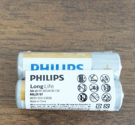 R6L2F/97 Philips 1.5V Carbon Zinc AA Battery Non Rechargeable