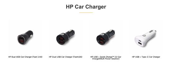 USB Type C Dual Port HP Car Charger 2.4A Over Current Protection
