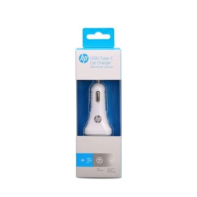 USB Type C Dual Port HP Car Charger 2.4A Over Current Protection